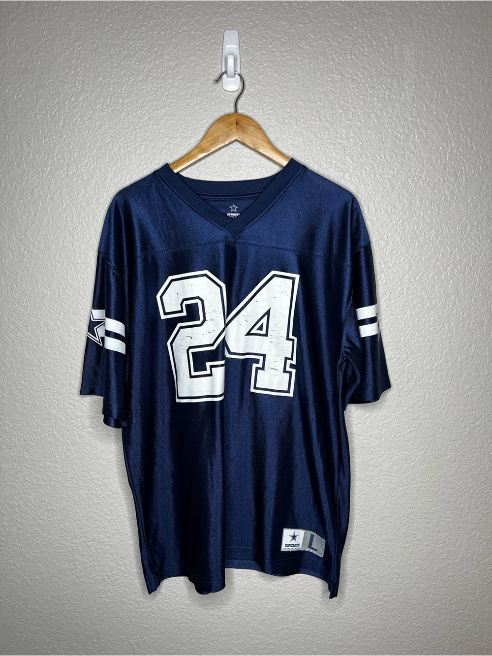Dallas Cowboys Marion Barber #24 Jersey Men’s Large Navy NFL Football MB3 L